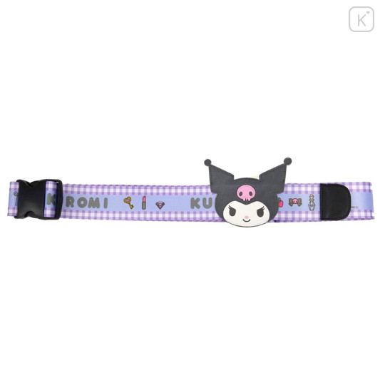 Japan Sanrio Suitcase Belt Luggage Strap - Kuromi - 1