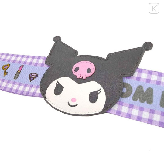 Japan Sanrio Suitcase Belt Luggage Strap - Kuromi - 4