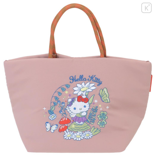 Japan Sanrio Rootote Deli Tote Bag - Hello Kitty : Flower Fairy - 1