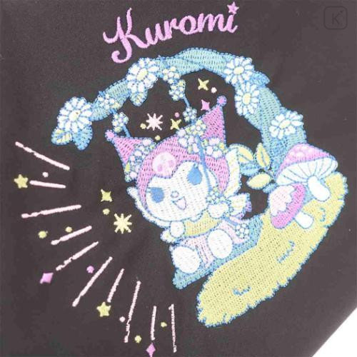 Japan Sanrio Rootote Deli Tote Bag - Kuromi : Flower Fairy Black - 4