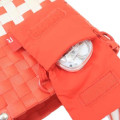 Japan Peanuts Rootote Basket Tote Bag With Pouch - Snoopy : Orange Red - 5