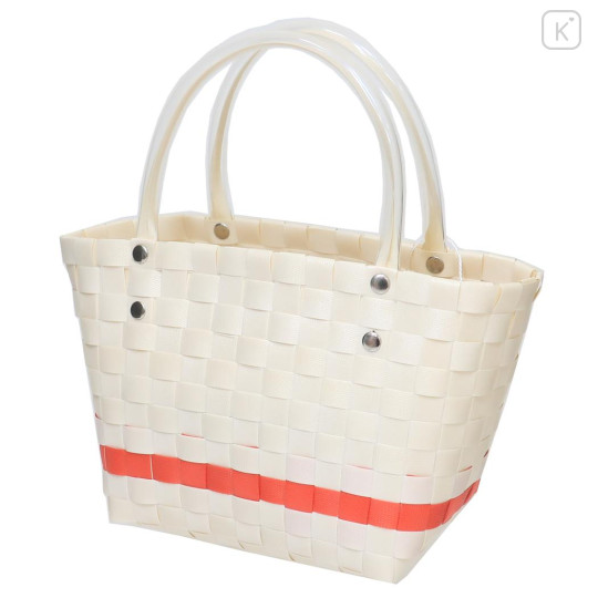 Japan Peanuts Rootote Basket Tote Bag With Pouch - Snoopy : Beige - 2