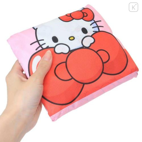 Japan Sanrio Travel Folding Boston Bag - Hello Kitty : Milk White - 5