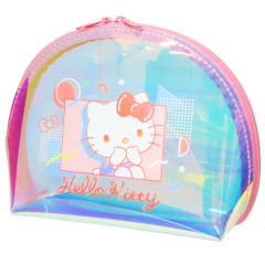 Japan Sanrio Aurora Clear Cosmetic Pouch - Hello Kitty