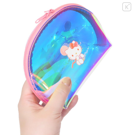 Japan Sanrio Aurora Clear Cosmetic Pouch - Hello Kitty - 2