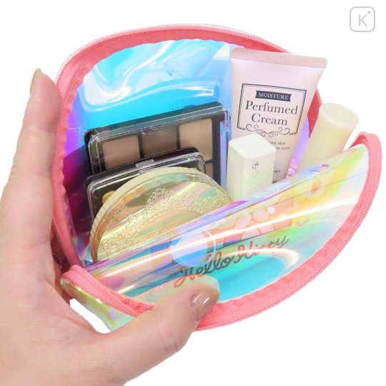 Japan Sanrio Aurora Clear Cosmetic Pouch - Hello Kitty - 3