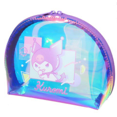 Japan Sanrio Aurora Clear Cosmetic Pouch - Kuromi