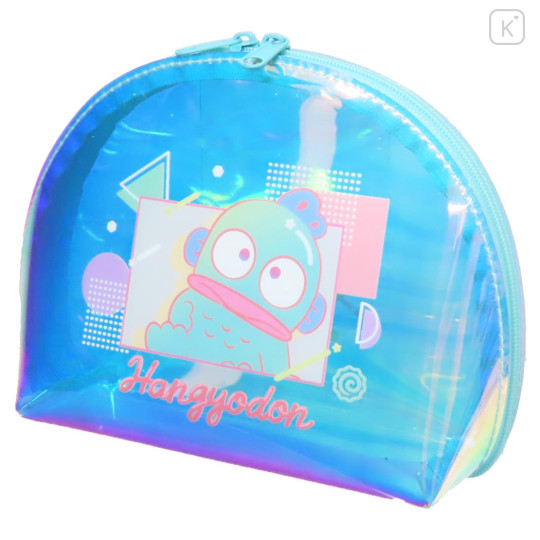 Japan Sanrio Aurora Clear Cosmetic Pouch - Hangyodon - 1