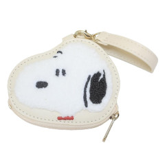 Japan Peanuts Embroidery Mini Pouch Bag Charm - Snoopy : Face