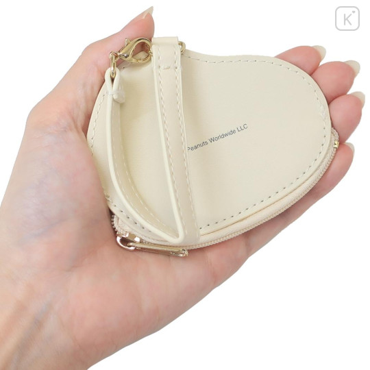 Japan Peanuts Embroidery Mini Pouch Bag Charm - Snoopy : Face - 2