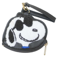 Japan Peanuts Embroidery Mini Pouch Bag Charm - Snoopy : Face Joe Cool
