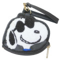 Japan Peanuts Embroidery Mini Pouch Bag Charm - Snoopy : Face Joe Cool - 1