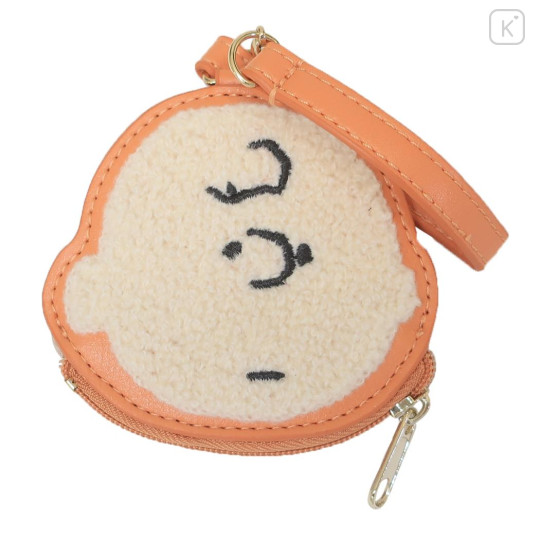 Japan Peanuts Embroidery Mini Pouch Bag Charm - Charlie Brown - 1