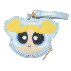 Japan The Powerpuff Girls Embroidery Mini Pouch Bag Charm - Bubbles