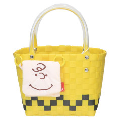 Japan Peanuts Rootote Basket Tote Bag With Pouch - Charlie Brown