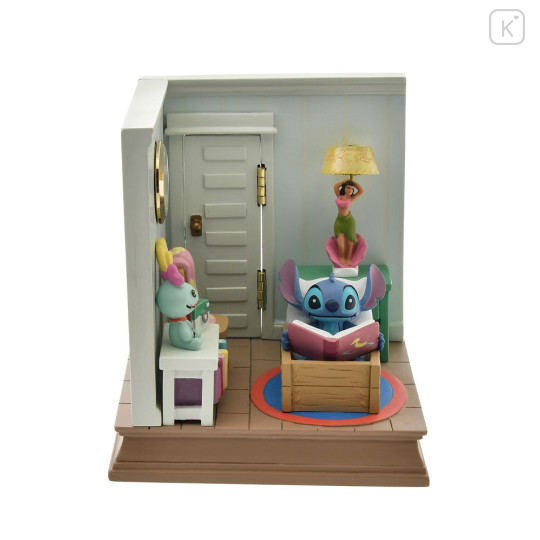 Japan Disney Store LED Light Clock Miniature Figure - Scrump & Stitch : Stitch Day Collection - 3