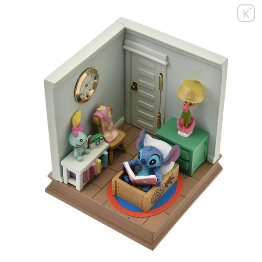 Japan Disney Store LED Light Clock Miniature Figure - Scrump & Stitch : Stitch Day Collection - 6