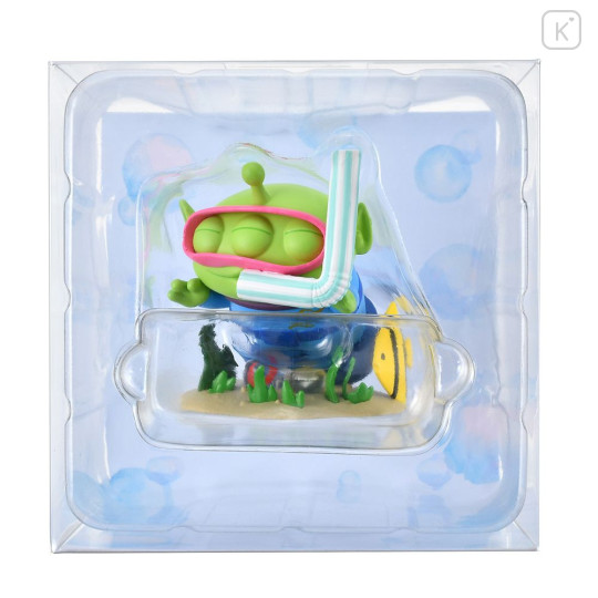 Japan Disney Store Mascot Figure - Little Green Men Aliens : Summer Figure Diving - 6