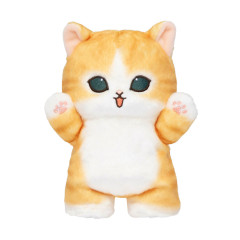 Japan Mofusand Standing Mascot Plush Toy - Workplace Intervention Team Nyan Cat : Orange Brown White