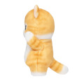 Japan Mofusand Standing Mascot Plush Toy - Workplace Intervention Team Nyan Cat : Orange Brown White - 7