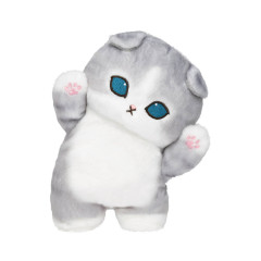 Japan Mofusand Standing Mascot Plush Toy - Workplace Intervention Team Nyan Cat : Grey White