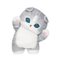 Japan Mofusand Standing Mascot Plush Toy - Workplace Intervention Team Nyan Cat : Grey White - 1