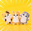 Japan Mofusand Standing Mascot Plush Toy - Workplace Intervention Team Nyan Cat : Grey White - 5