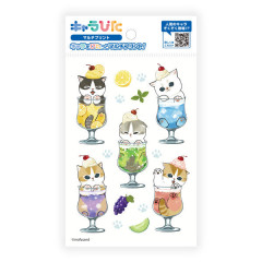 Japan Mofusand Charapita Iron Print Postcard - Cat : Soda Drink Nyan