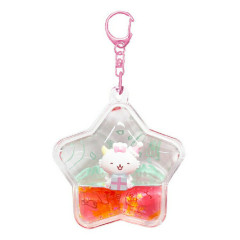 Japan Sanrio Floating Sequins Keychain - Gaopowerroo : Star Orange