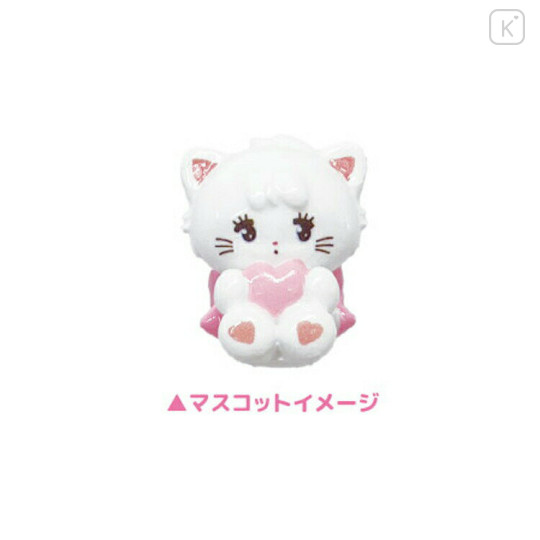 Japan Mikko Illustrations Floating Sequins Keychain - Mousse Heart Pink - 2