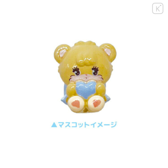 Japan Mikko Illustrations Floating Sequins Keychain - Latte Heart Blue - 2