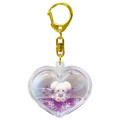 Japan Mikko Illustrations Floating Sequins Keychain - Cammy Heart Purple - 1