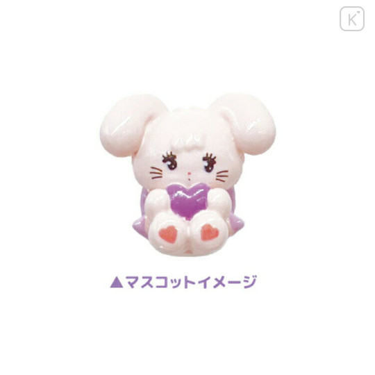 Japan Mikko Illustrations Floating Sequins Keychain - Cammy Heart Purple - 2