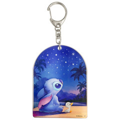 Japan Disney Acrylic Keychain - Stitch : Movie Scene Star Night