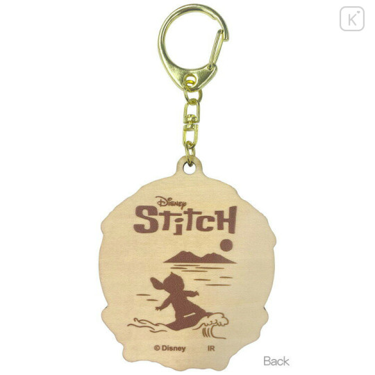 Japan Disney Wood Keychain - Lilo & Stitch : Live Action Movie Scene - 3