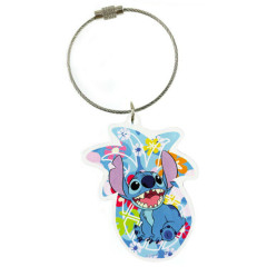 Japan Disney Acrylic Keychain - Stitch : Hawaiian