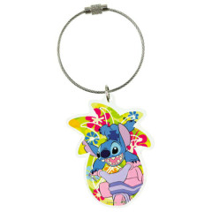 Japan Disney Acrylic Keychain - Stitch : Hawaiian Riding