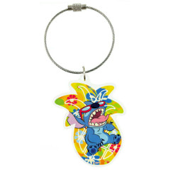 Japan Disney Acrylic Keychain - Stitch : Hawaiian Relax