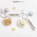 Japan San-X Embroidery Patch Keychain - Korilakkuma : Basic Rilakkuma Flower - 4