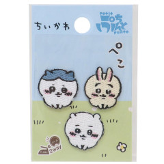Japan Chiikawa Versatile Iron-On and Sticker Patch - Chiikawa & Hachiware & Usagi : Hard Working