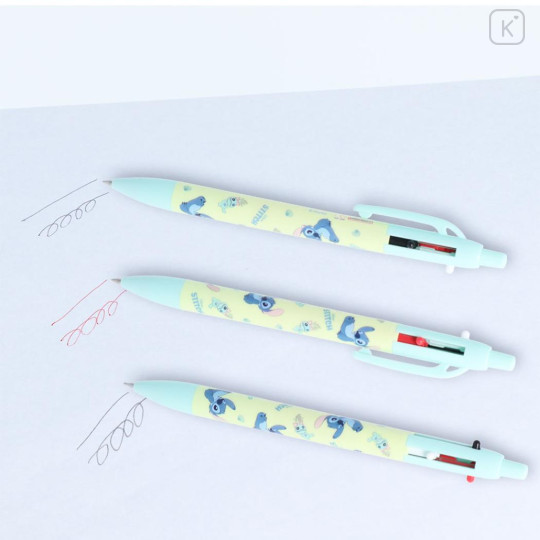 Japan Disney 2+1 Multi Ballpoint Pen & Mechanical Pencil - Scrump & Stitch : Mint - 3
