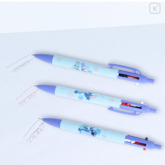 Japan Disney 2+1 Multi Ballpoint Pen & Mechanical Pencil - Scrump & Stitch : Hand In Hand - 3
