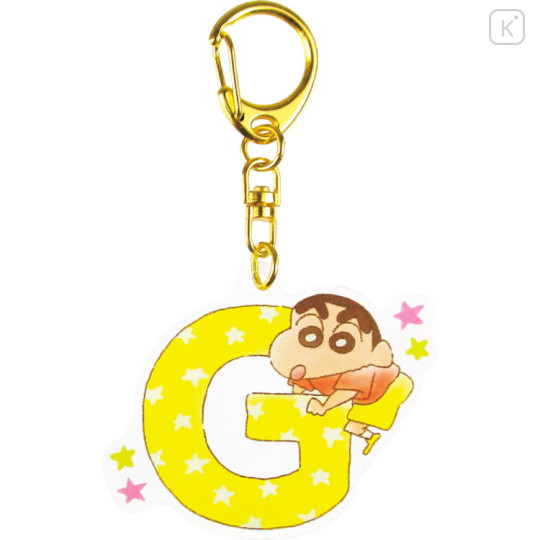 Japan Crayon Shin-chan Acrylic Keychain - Shinnosuke Nohara : Alphabet G - 1