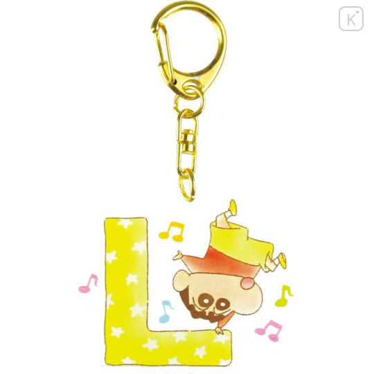 Japan Crayon Shin-chan Acrylic Keychain - Shinnosuke Nohara : Alphabet L - 1