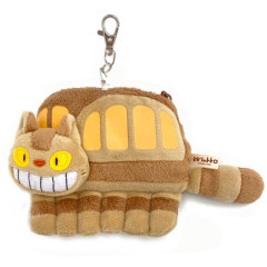 Japan Ghibli Face Pass Case Coin Case with Reel - My Neighbor Totoro : Cat Bus