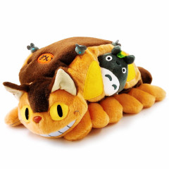 Japan Ghibli Fluffy Plush Toy (M) - My Neighbor Totoro : Cat Bus & Totoro