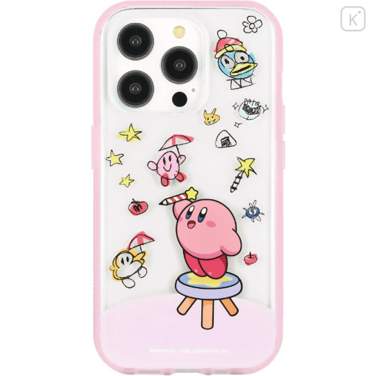Japan Kirby IIIIfit Clear iPhone 15 Pro Case - Kirby : Scribble - 1