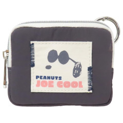 Japan Peanuts Mini Flat Pouch Multi-Case with Carabiner - Snoopy : Joe Cool Drawing