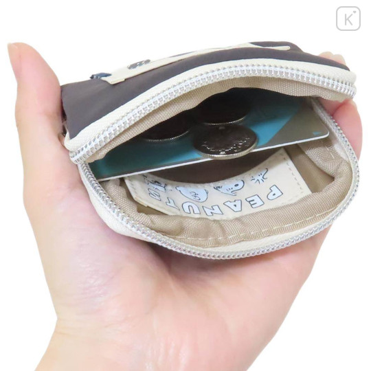 Japan Peanuts Mini Flat Pouch Multi-Case with Carabiner - Snoopy : Joe Cool Drawing - 3