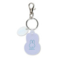 Japan Miffy Rubber Keychain - Miffy : Light Blue - 2